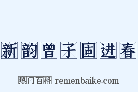 新韵曾子固进春是什么意思的图片